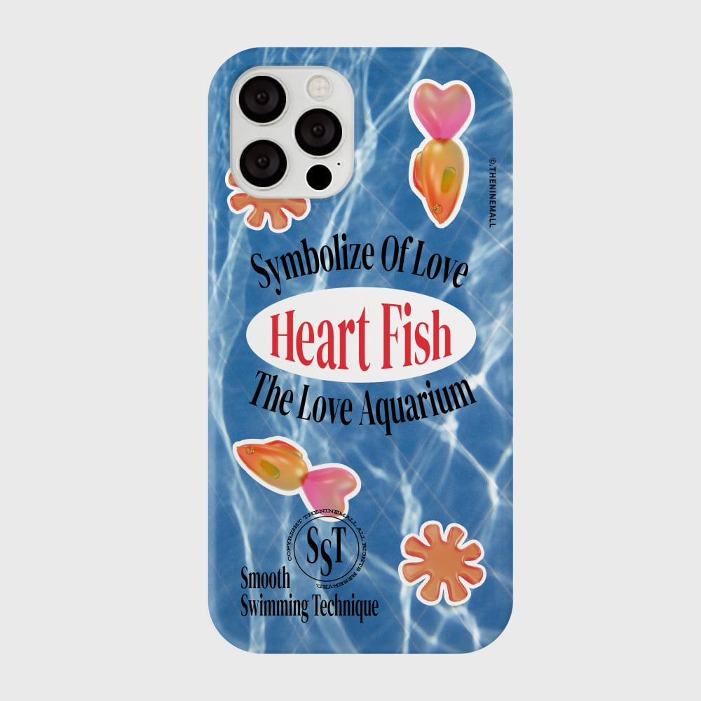 |THENINEMALL| Sticker Heart fish Hard Phone Case (3 types)