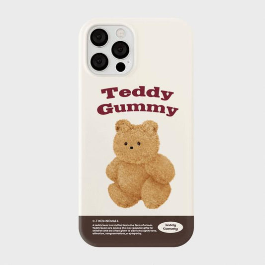 |THENINEMALL| Warm Color Teddy Gummy Hard Phone Case (3 types)