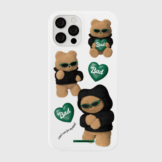 ｜THENINEMALL｜ Pattern Bad Gummy Hard Phone Case (2 types)