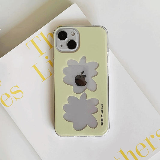 ｜Mademoment｜ 퓨어플라워 프레임 디자인 Clear Phone Case (2 Types)