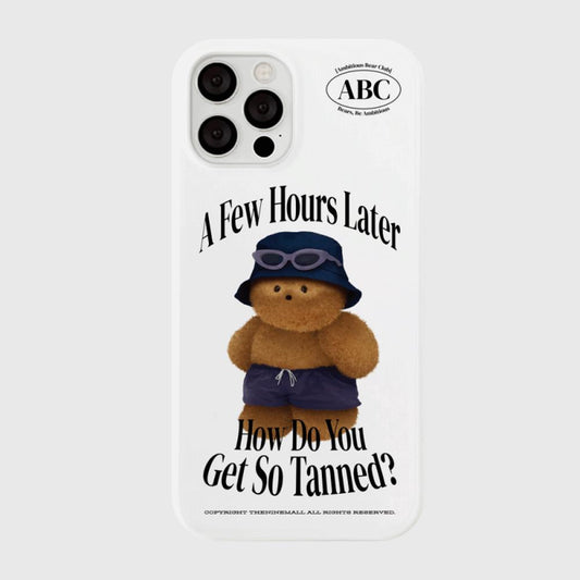 ｜THENINEMALL｜ 태닝 테디 Hard Phone Case (3 types)