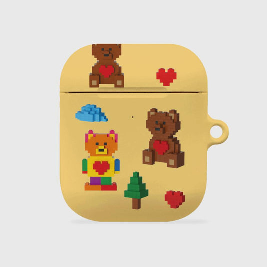 ｜THENINEMALL｜ Pattern Cube Gummy AirPods Hard Case