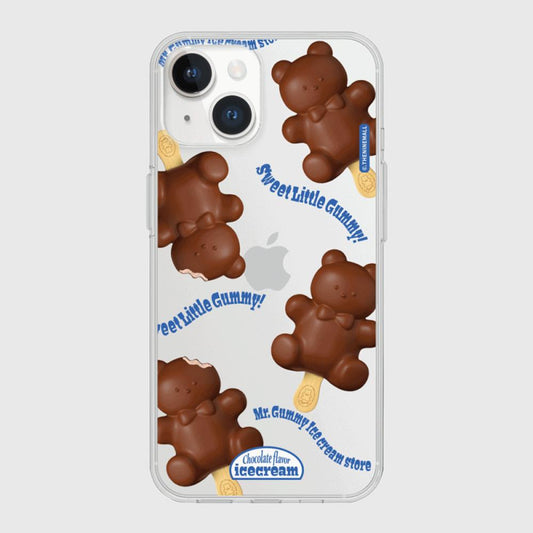 ｜THENINEMALL｜ Pattern Ice Cream Gummy Clear Phone Case (3 types)