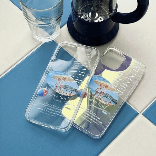 ｜Mademoment｜ 썸머웨이브 디자인 Glossy Mirror Phone Case