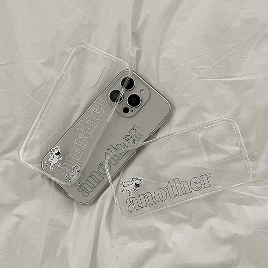 ｜Mademoment｜ Another Dog Line Design Clear Phone Case (3 Types)