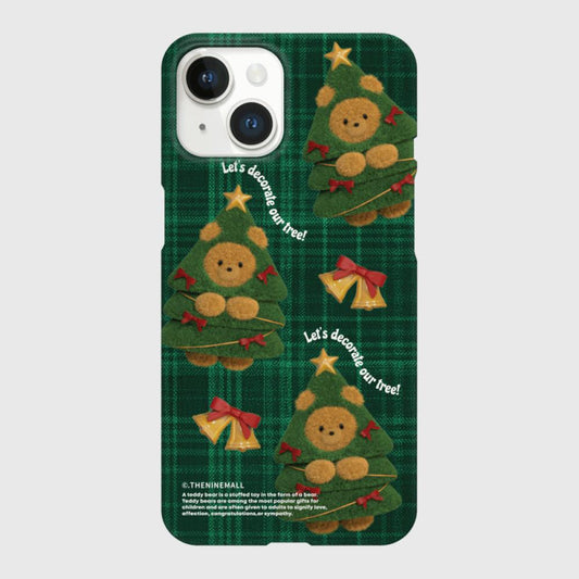 ｜THENINEMALL｜ Pattern Tree Gummy Hard Phone Case (2 types)