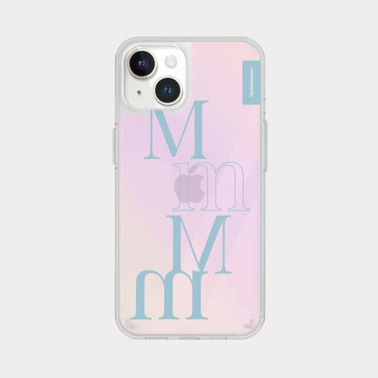 ｜Mademoment｜ Two Tone Design Glossy Mirror Phone Case