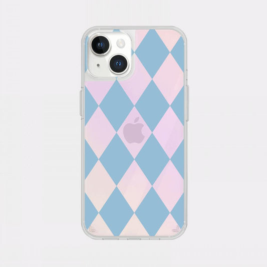 ｜Mademoment｜ Coloring Blue Design Glossy Mirror Phone