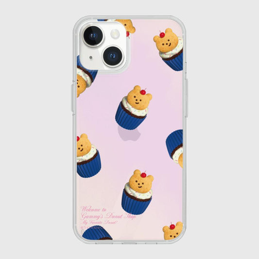 ｜THENINEMALL｜ Pattern Gummy Muffin Mirror Phone Case