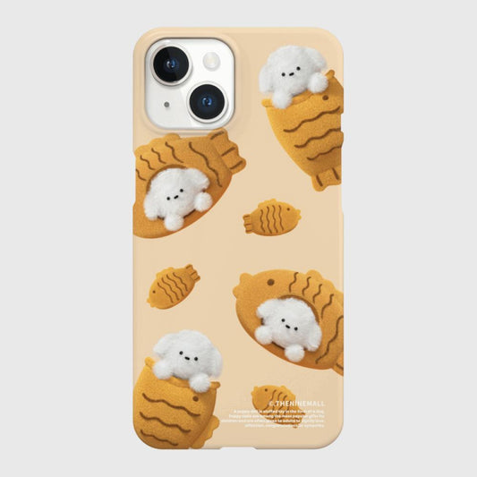 ｜THENINEMALL｜ Pattern Fish Bread Puppy Hard Phone Case (2 types)