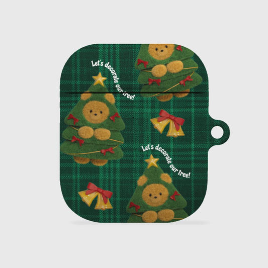 ｜THENINEMALL｜ Pattern Tree Gummy AirPods Hard Case