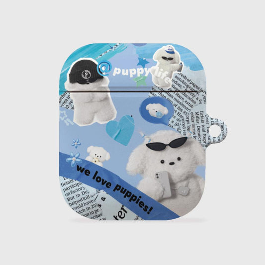 ｜THENINEMALL｜ Puppy Collage AirPods Hard Case