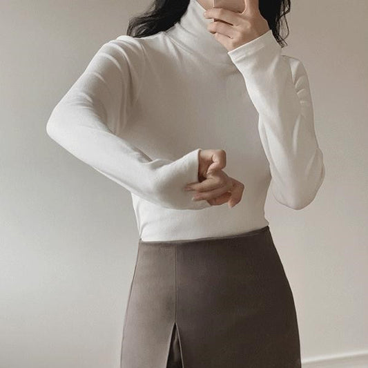 ｜SLOWAND｜ # SLOWMADE Winters Modal Turtleneck T-Shirt (Slim Fit/Basic Fit) (7 Colours)