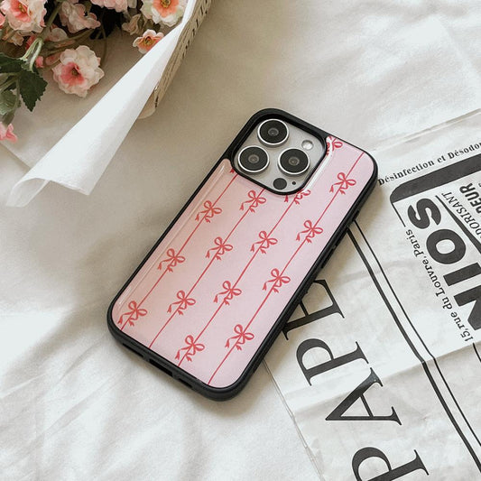 ｜Mademoment｜ Line Ribbon Pattern Design Bumper Phone Case