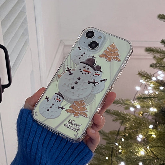 ｜Mademoment｜ Holiday Dessert Pattern Design Glossy Mirror Phone