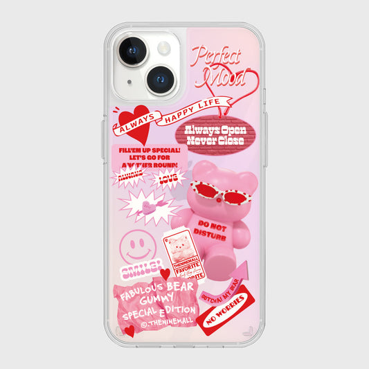 ｜THENINEMALL｜ Pink Gummy Sitcker Mirror Phone Case