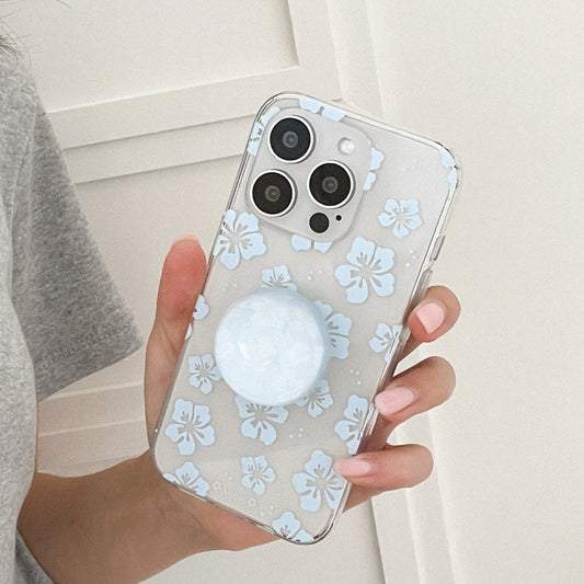 ｜Mademoment｜ Aloha Flower Design Clear Phone Case (3 Types)