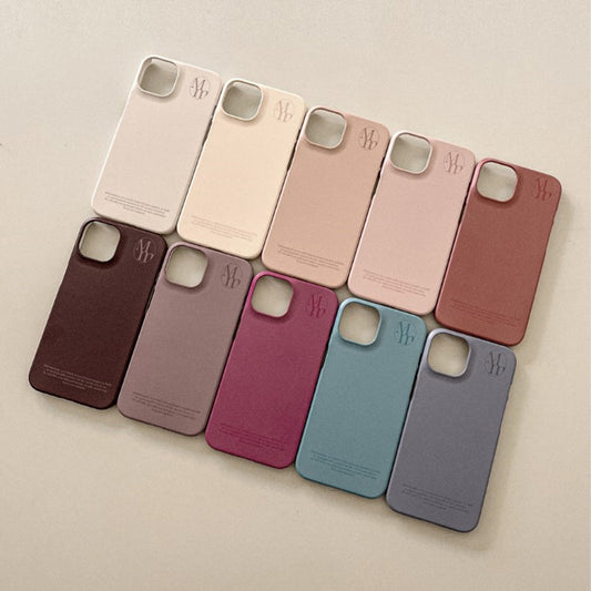 ｜Mademoment｜ Soft Cream Plain Design Phone Case