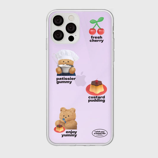 ｜THENINEMALL｜ Pattern Pudding Gummy Mirror Phone Case
