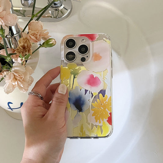 ｜Mademoment｜ Iris Garden Design Glossy Mirror Phone