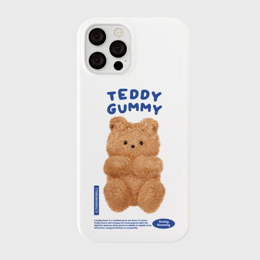 ｜THENINEMALL｜ 화이트 베이비 테디구미 Hard Phone Case (3 types)