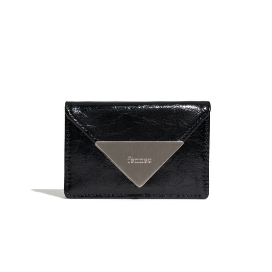｜Fennec｜ CRINKLE TRIANGLE ACCORDION POCKET - BLACK