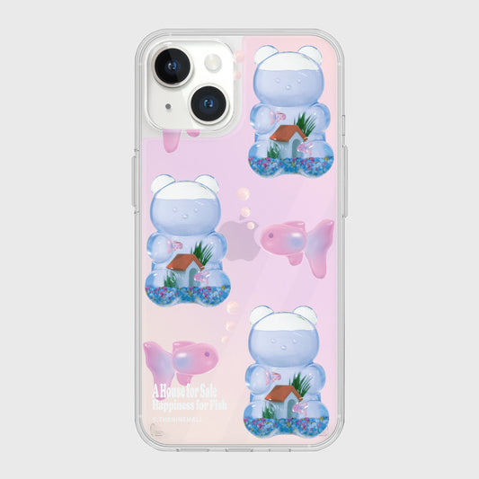 ｜THENINEMALL｜ Pattern Gummy Fish House Mirror Phone Case