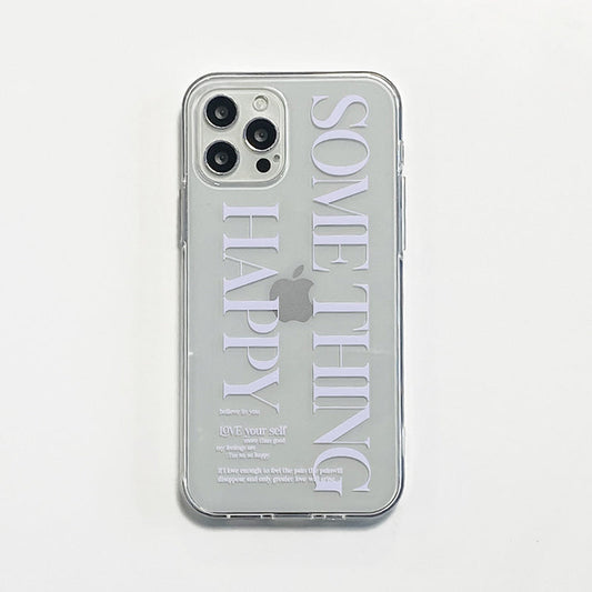｜MOMO CASE｜ 516 썸띵HAPPY(라이트퍼플) Jelly Case