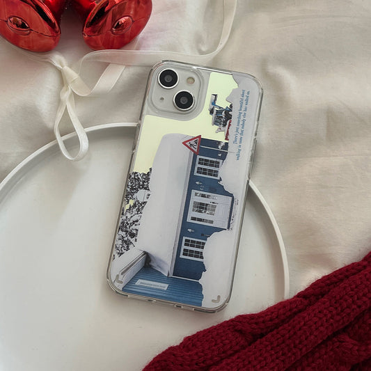 ｜Mademoment｜ Beautiful Snow Pile Design Glossy Mirror Phone