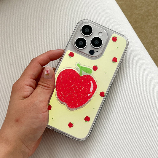 ｜Mademoment｜ Mini Fruit Pattern Design Glossy Mirror Phone