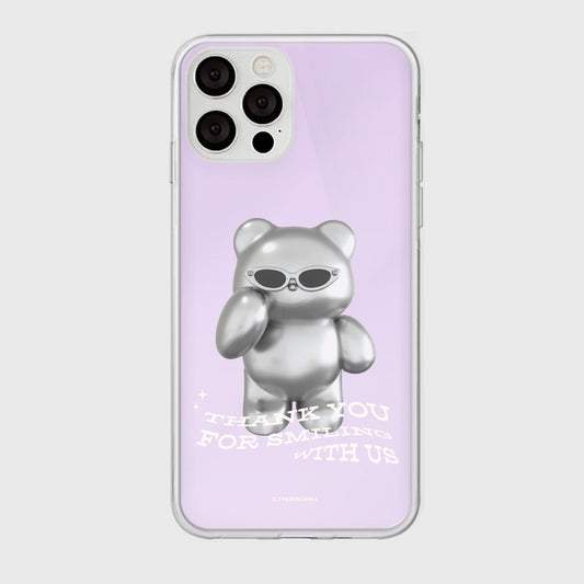 ｜THENINEMALL｜ 실버 구미 Mirror Phone Case