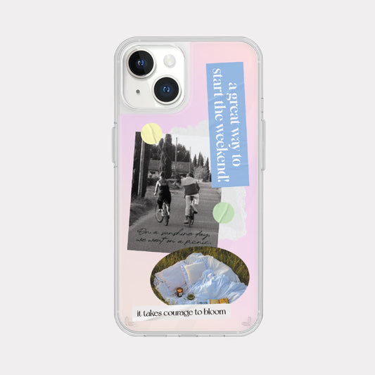 ｜Mademoment｜ Spring Moments Sticker Design Glossy Mirror Phone