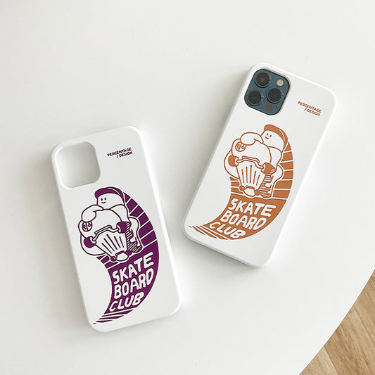 ｜PERCENTAGE｜ Skate Board Club Phone Case (4 Types)