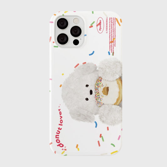 ｜THENINEMALL｜ 스프링클 도넛 뽀꾸 Hard Phone Case (3 types)