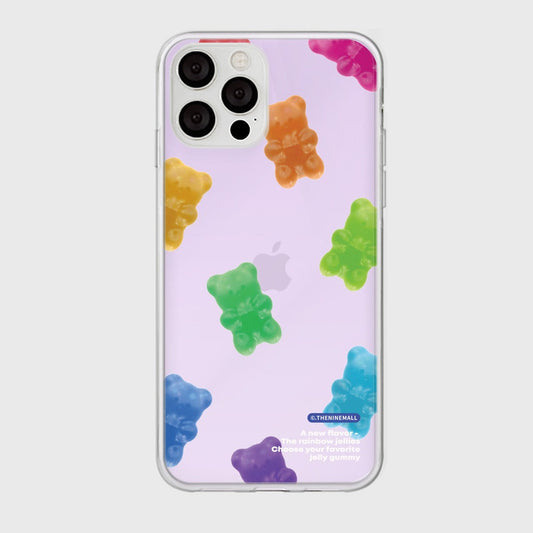 ｜THENINEMALL｜ 패턴 젤리구미 Mirror Phone Case