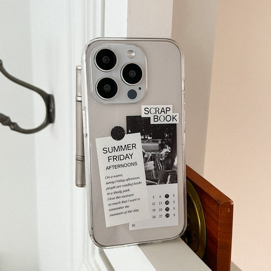 ｜Mademoment｜ Scrap Moment Sticker Design Clear Phone Case (3 Types)