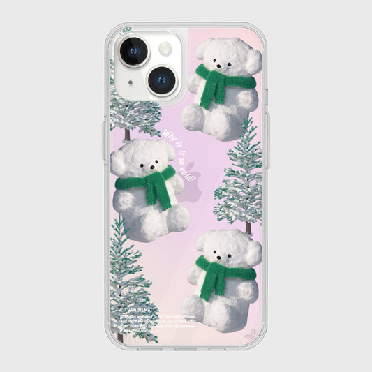 ｜THENINEMALL｜ Pattern Puppy Snowman Mirror Phone Case
