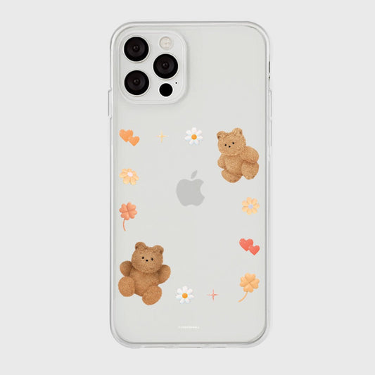 ｜THENINEMALL｜ 구미 스프링 프레임 Clear Phone Case (2 types)