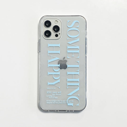 ｜MOMO CASE｜ 515 썸띵HAPPY(블루) Jelly Case