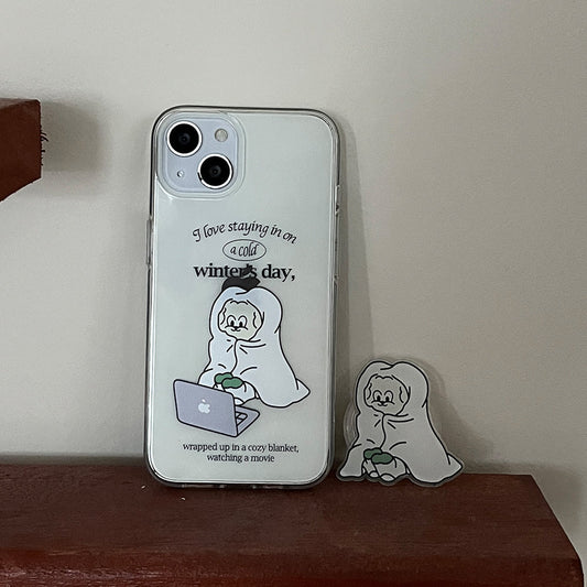 ｜Mademoment｜ Rest At Home Butty Design Clear Phone Case (3 Types)