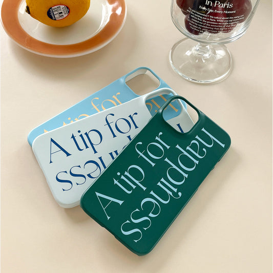 ｜Mademoment｜ Happiness Lettering Design Phone Case