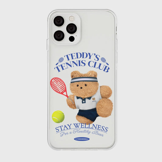 ｜THENINEMALL｜ 테디 테니스 클럽 Clear Phone Case (3 types)
