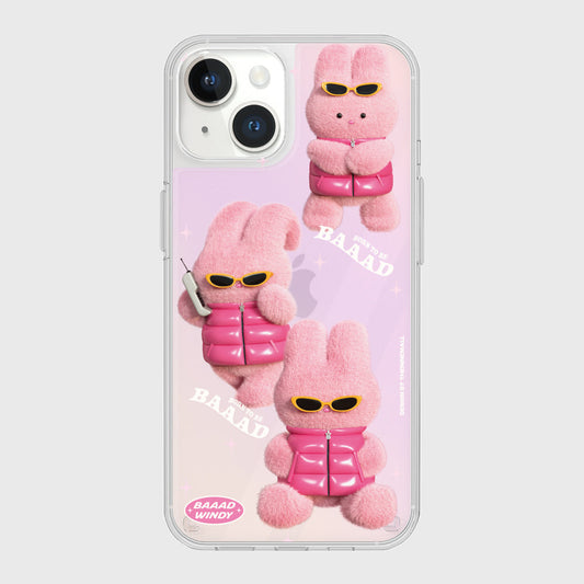 ｜THENINEMALL｜ Pattern Puffer Bad Windy Mirror Phone Case