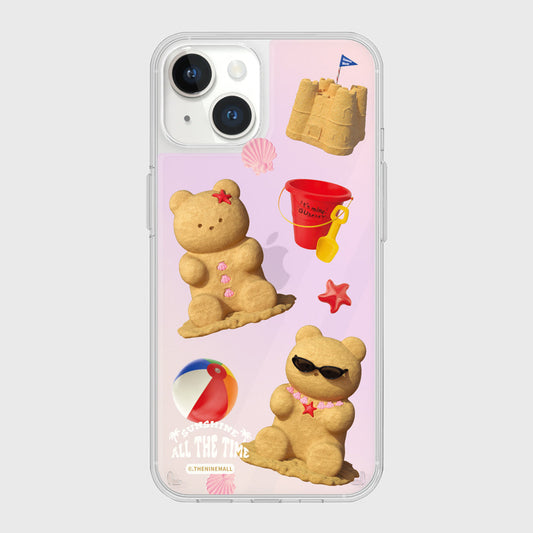 ｜THENINEMALL｜ Pattern Sand Gummy Mirror Phone Case