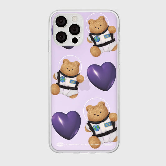 ｜THENINEMALL｜ 패턴 하트 스페이스 Mirror Phone Case