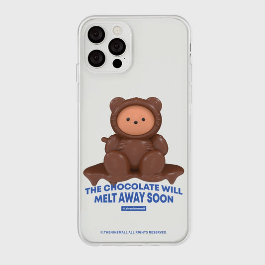 ｜THENINEMALL｜ 멜트 초콜릿 구미 Clear Phone Case (3 types)