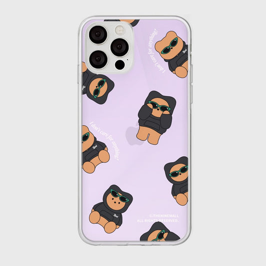 ｜THENINEMALL｜ Pattern Hoodie Gummy Mirror Phone Case