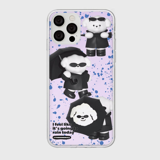 ｜THENINEMALL｜ Pattern Rainy Day Ppokku Mirror Phone Case