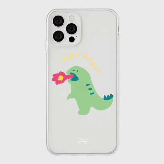 ｜THENINEMALL｜ 랩터 공룡 Clear Phone Case (3 types)