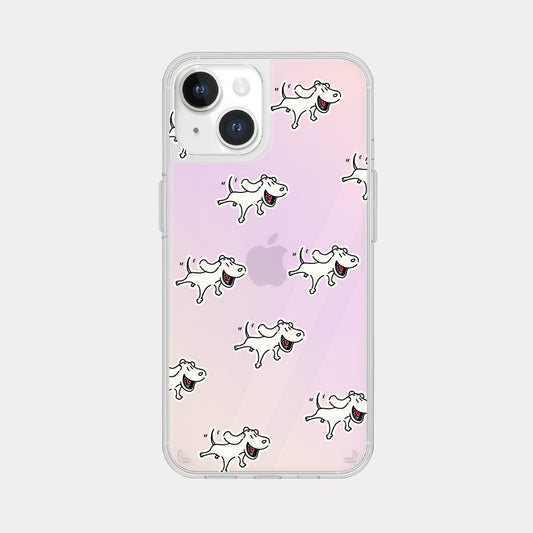 ｜Mademoment｜ Another Dog Pattern Design Glossy Mirror Phone Case